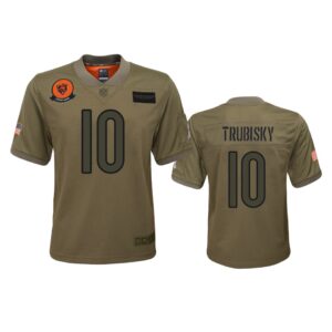 Youth Chicago Bears Mitchell Trubisky Camo 2019 Salute To Service Game Jersey - Cocomos