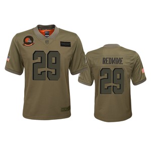 Youth Cleveland Browns Sheldrick Redwine Camo 2019 Salute To Service Game Jersey