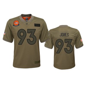 Youth Denver Broncos Dremont Jones Camo 2019 Salute To Service Game Jersey