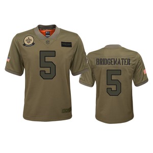 Youth New Orleans Saints Teddy Bridgewater Camo 2019 Salute To Service Jersey