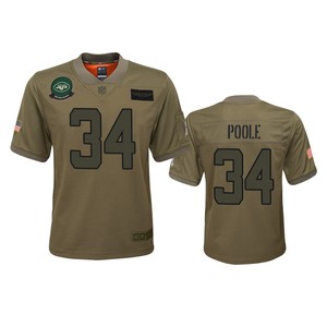 Youth New York Jets Brian Poole Camo 2019 Salute To Service Game Jersey