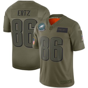 Zach Ertz Philadelphia Eagles Nike Youth 2019 Salute To Service Game Jersey - Olive