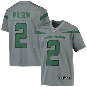 Zach Wilson New York Jets Inverted Team Game Jersey - Gray Nfl