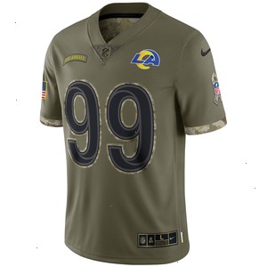 Aaron Donald Los Angeles Rams Nike 2022 Salute To Service Limited Jersey - Olive