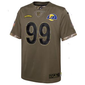 Aaron Donald Los Angeles Rams Nike Youth 2022 Salute To Service Player Limited Jersey - Olive