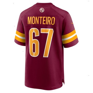 Aaron Monteiro Washington Commanders Nike Game Player Jersey - Burgundy