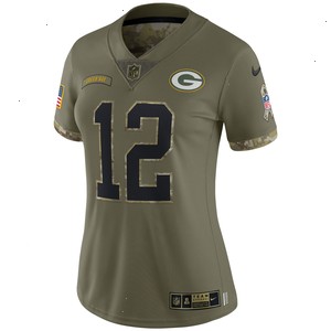 Aaron Rodgers Green Bay Packers Nike Women's 2022 Salute To Service Limited Jersey - Olive