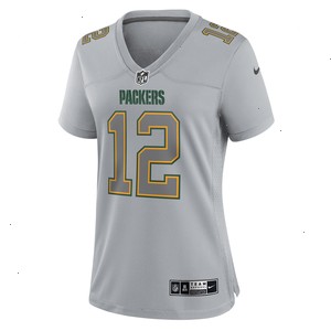 Aaron Rodgers Green Bay Packers Nike Women's Atmosphere Fashion Game Jersey - Gray