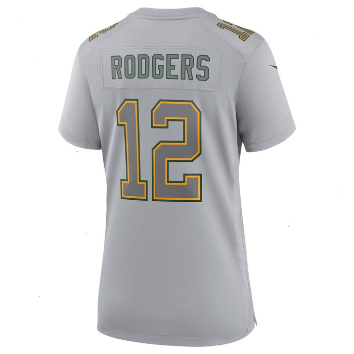 Aaron Rodgers Green Bay Packers Nike Women's Atmosphere Fashion Game Jersey - Gray