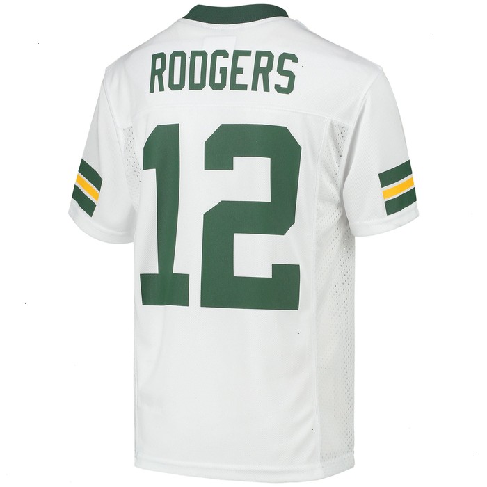 Aaron Rodgers Green Bay Packers Youth Replica Player Jersey - White