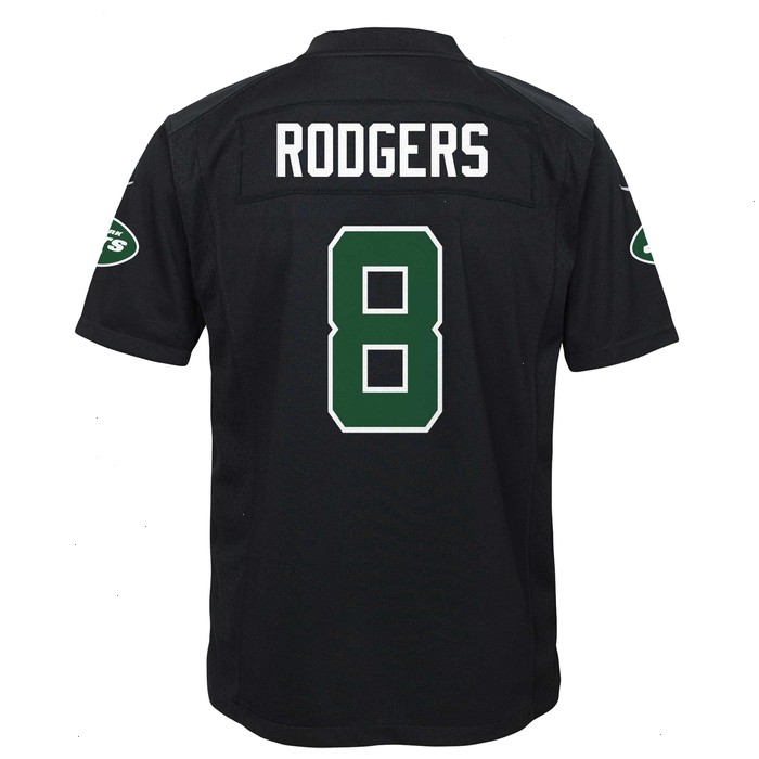 Aaron Rodgers New York Jets Nike Youth Game Jersey - Black V1