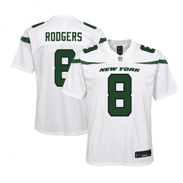 Aaron Rodgers New York Jets Nike Youth Game Jersey - White V1