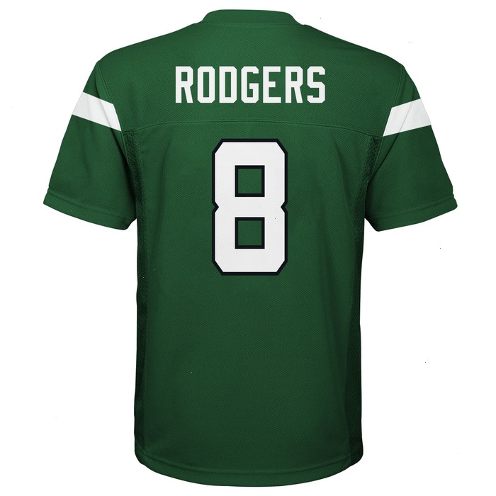 Aaron Rodgers New York Jets Youth Replica Player Jersey - Gotham Green