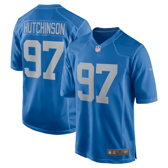 Aidan Hutchinson Detroit Lions Nike Player Game Jersey - Blue