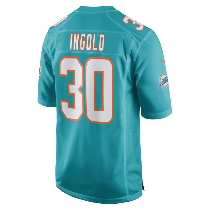 Alec Ingold Miami Dolphins Nike Game Player Jersey - Aqua