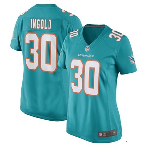 Alec Ingold Miami Dolphins Nike Women's Game Player Jersey - Aqua