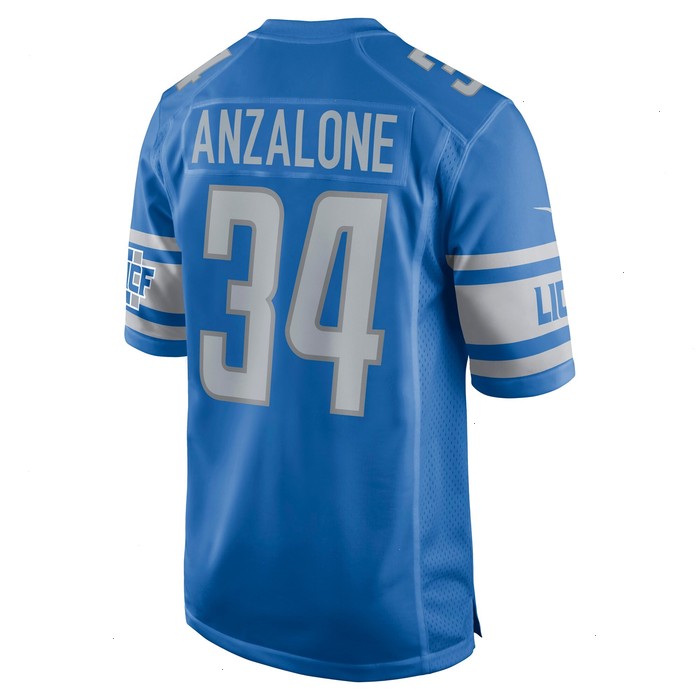 Alex Anzalone Detroit Lions Nike Game Jersey - Blue