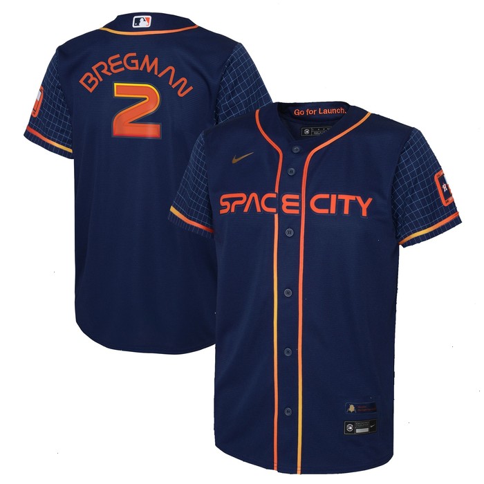 Alex Bregman Houston Astros Nike Youth 2022 City Connect Replica Player Jersey - Navy