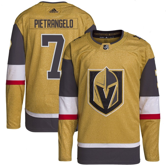 Alex Pietrangelo Vegas Golden Knights adidas Home Primegreen Authentic Pro Player Jersey - Gold