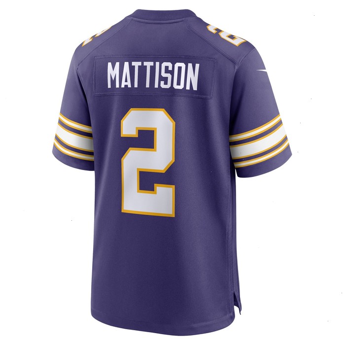 Alexander Mattison Minnesota Vikings Nike Classic Player Game Jersey - Purple