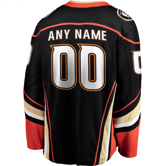 Anaheim Ducks Fanatics Branded Home Breakaway Custom Jersey - Black