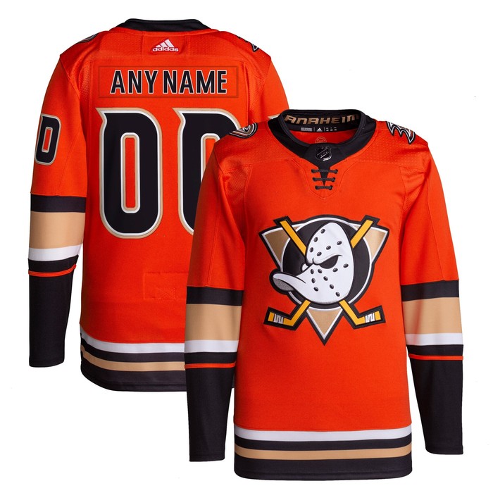 Anaheim Ducks adidas Alternate Primegreen Authentic Pro Custom Jersey - Orange