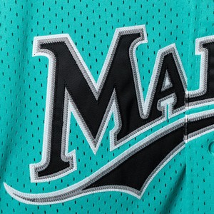 Andre Dawson Florida Marlins Mitchell & Ness Cooperstown Collection Mesh Batting Practice Button-Up Jersey - Teal