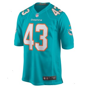 Andrew Van Ginkel Miami Dolphins Nike Game Jersey - Aqua