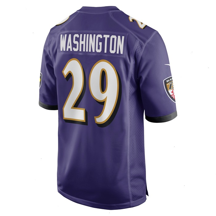 Ar'Darius Washington Baltimore Ravens Nike Player Game Jersey - Purple