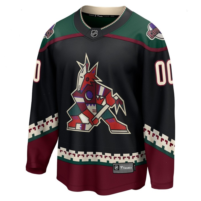 Arizona Coyotes Fanatics Branded 2021/22 Home Breakaway Custom Jersey - Black