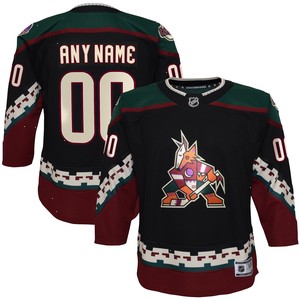 Arizona Coyotes Youth 2021/22 Home Premier Custom Jersey - Black