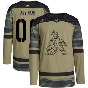 Arizona Coyotes adidas Military Appreciation Team Authentic Custom Practice Jersey - Camo V1