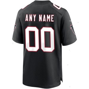 Atlanta Falcons Nike Throwback Custom Game Jersey - Black