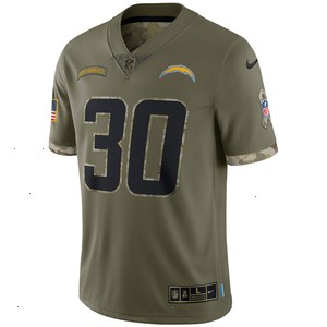 Austin Ekeler Los Angeles Chargers Nike 2022 Salute To Service Limited Jersey - Olive