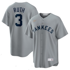 Babe Ruth New York Yankees Nike Road Cooperstown Collection Player Jersey - Gray