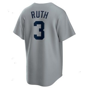 Babe Ruth New York Yankees Nike Road Cooperstown Collection Player Jersey - Gray