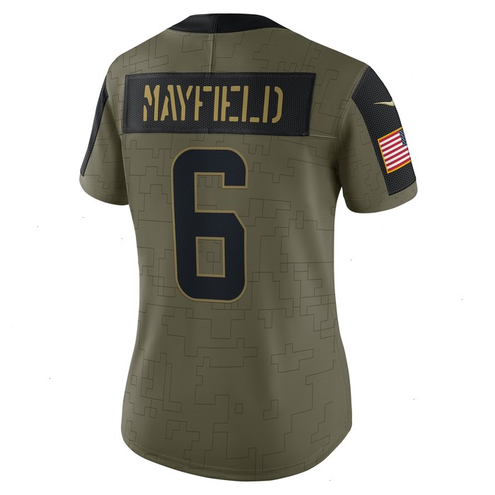 Baker Mayfield Cleveland Browns Nike Women's 2021 Salute To Service Limited Player Jersey - Olive