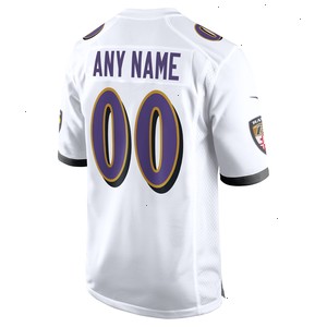 Baltimore Ravens Nike Custom Game Jersey - White