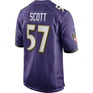 Bart Scott Baltimore Ravens Nike Game Retired Player Jersey - Purple