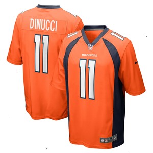 Ben DiNucci Denver Broncos Nike Team Game Jersey - Orange