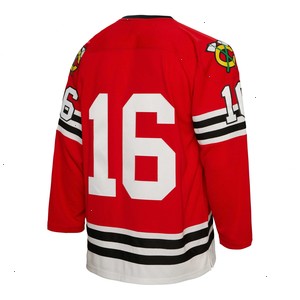 Bobby Hull Chicago Blackhawks Mitchell & Ness 1960/61 Blue Line Player Jersey - Red