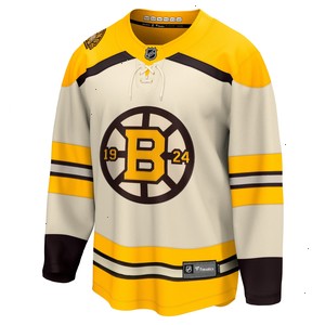 Boston Bruins Fanatics Branded 100th Anniversary Premier Breakaway Jersey - Cream