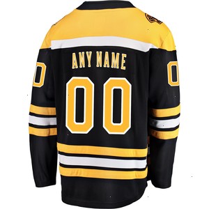 Boston Bruins Fanatics Branded Home Breakaway Custom Jersey - Black