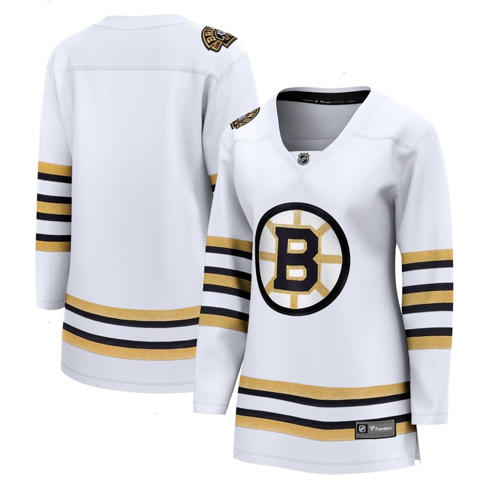 Boston Bruins Fanatics Branded Women's 100th Anniversary Premier Breakaway Jersey - White