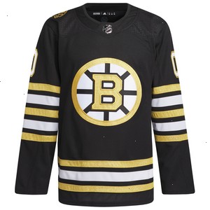 Boston Bruins adidas 100th Anniversary Primegreen Authentic Custom Jersey - Black