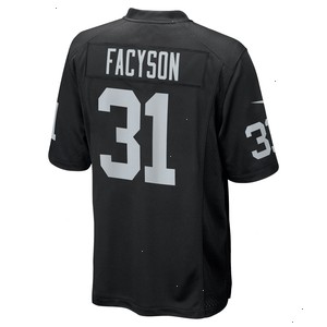 Brandon Facyson Las Vegas Raiders Nike Team Game Jersey - Black