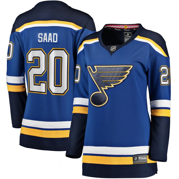 Brandon Saad St. Louis Blues Fanatics Branded Women's Home Breakaway Player Jersey - Blue