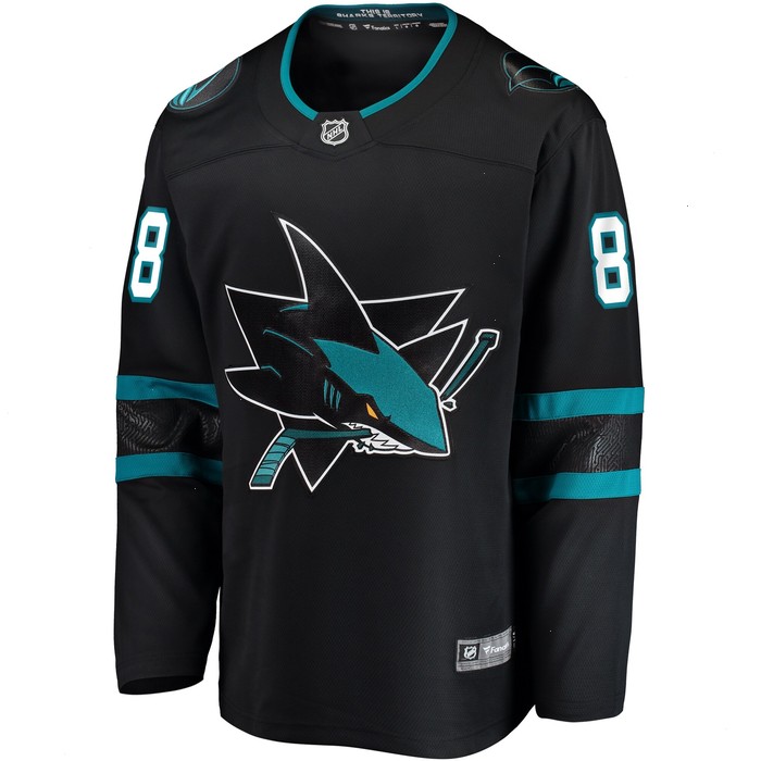 Brent Burns San Jose Sharks Fanatics Branded Alternate Breakaway Player Jersey - Black