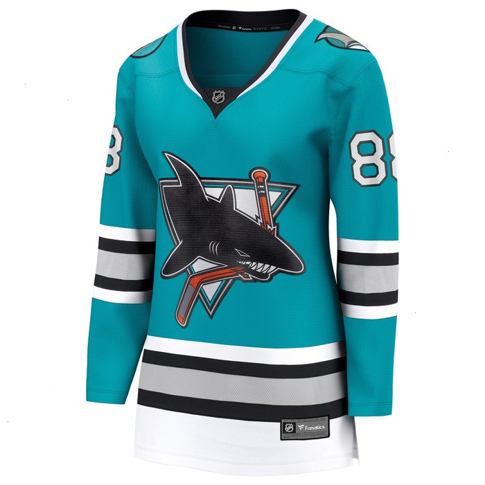 Brent Burns San Jose Sharks Fanatics Branded Women's 30th Anniversary Premier Breakaway Player Jersey - Teal