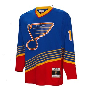 Brett Hull St. Louis Blues Mitchell & Ness 1995/96 Blue Line Player Jersey - Blue